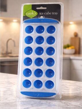 NWT Cook's Kitchen Blue Ice Cube Tray - 21 Small Dome Ice Cubes or Snacks